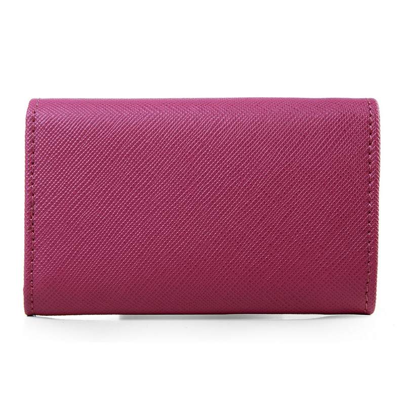 Knockoff Prada Real Leather Wallet 1139 rose red - Click Image to Close